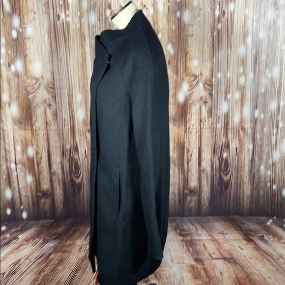 NWT Vince Black Wool Mixed Media Coat Medium - Picture 3 of 9